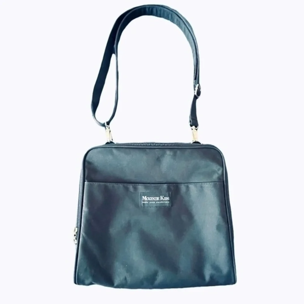 McKenzie Kids Black Diaper Shoulder Bag Crossbody Satchel Excellent Condition